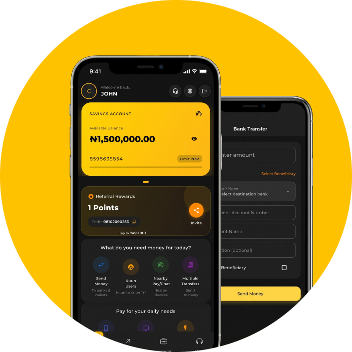 Kuun app dashboard